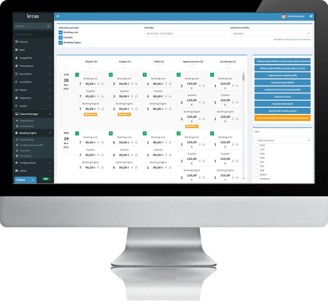 screenshot of Kross Booking